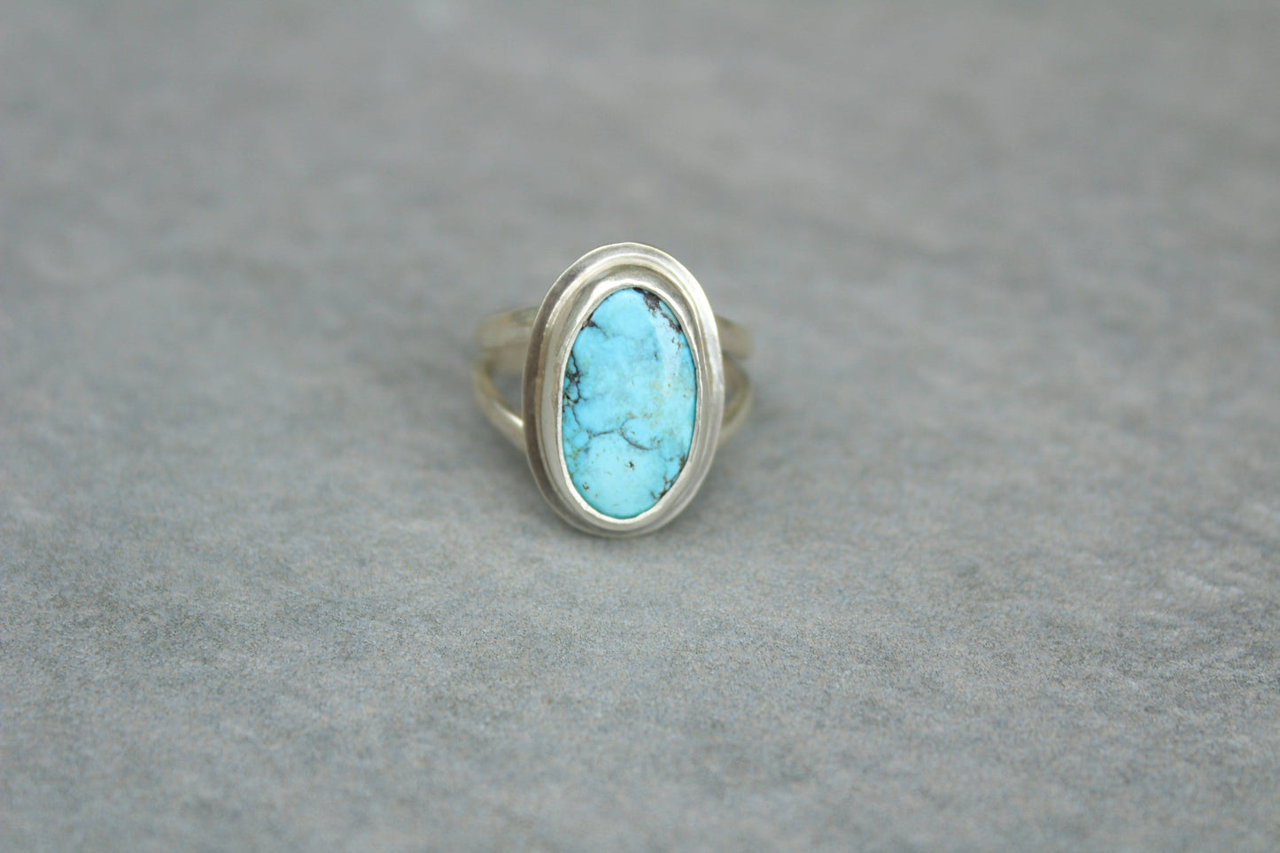 split band simple turquoise ring
