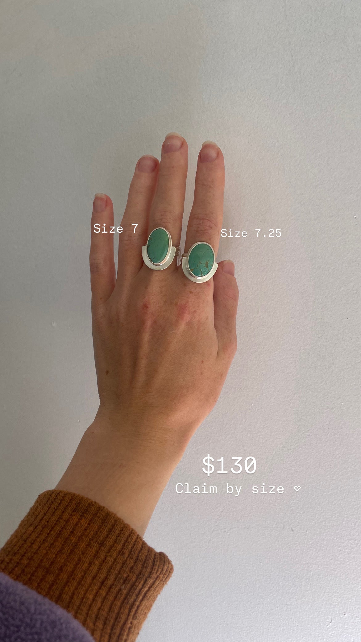 Shield Rings size 7 and 7.25