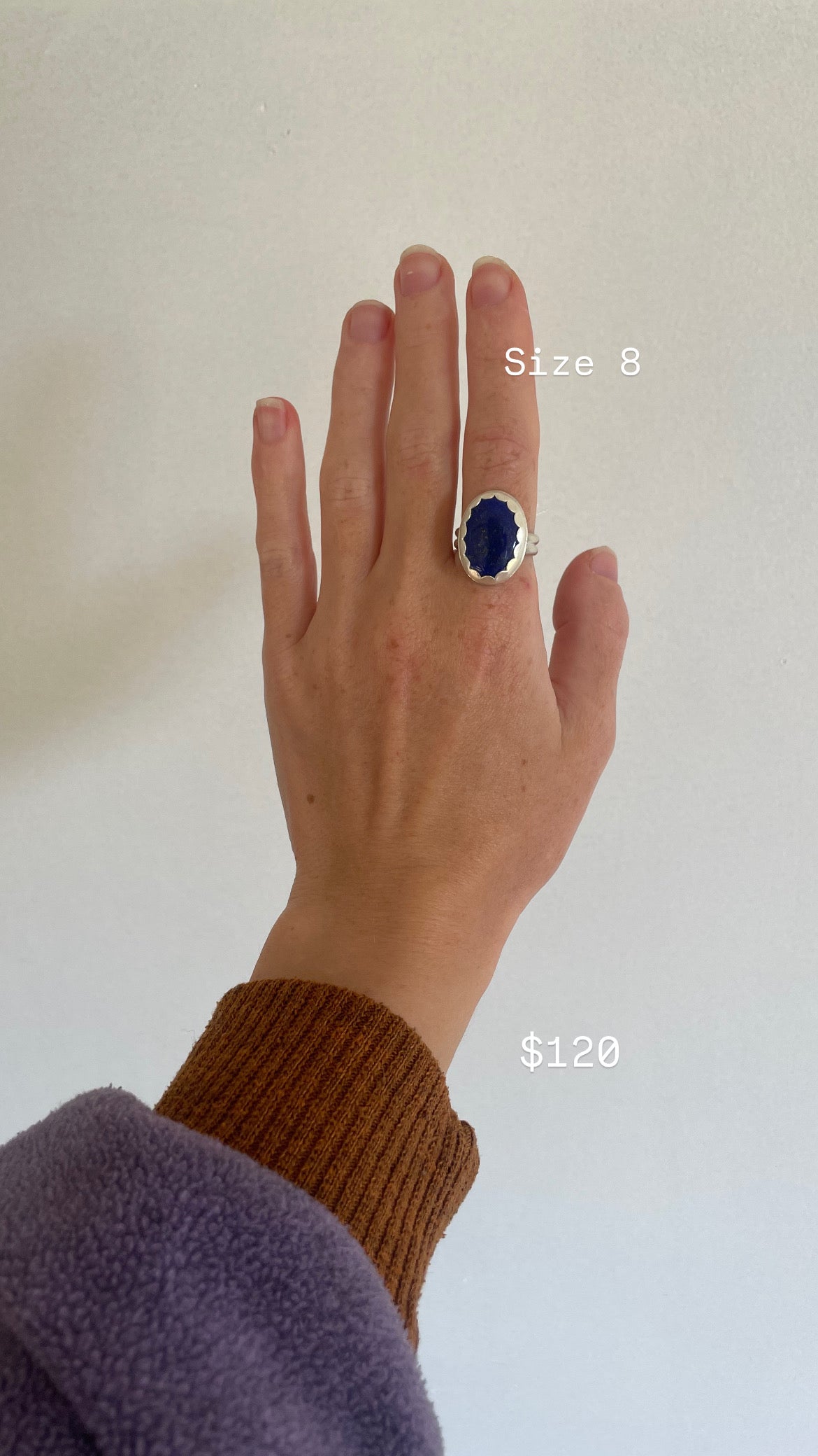 Lapis ring size 8