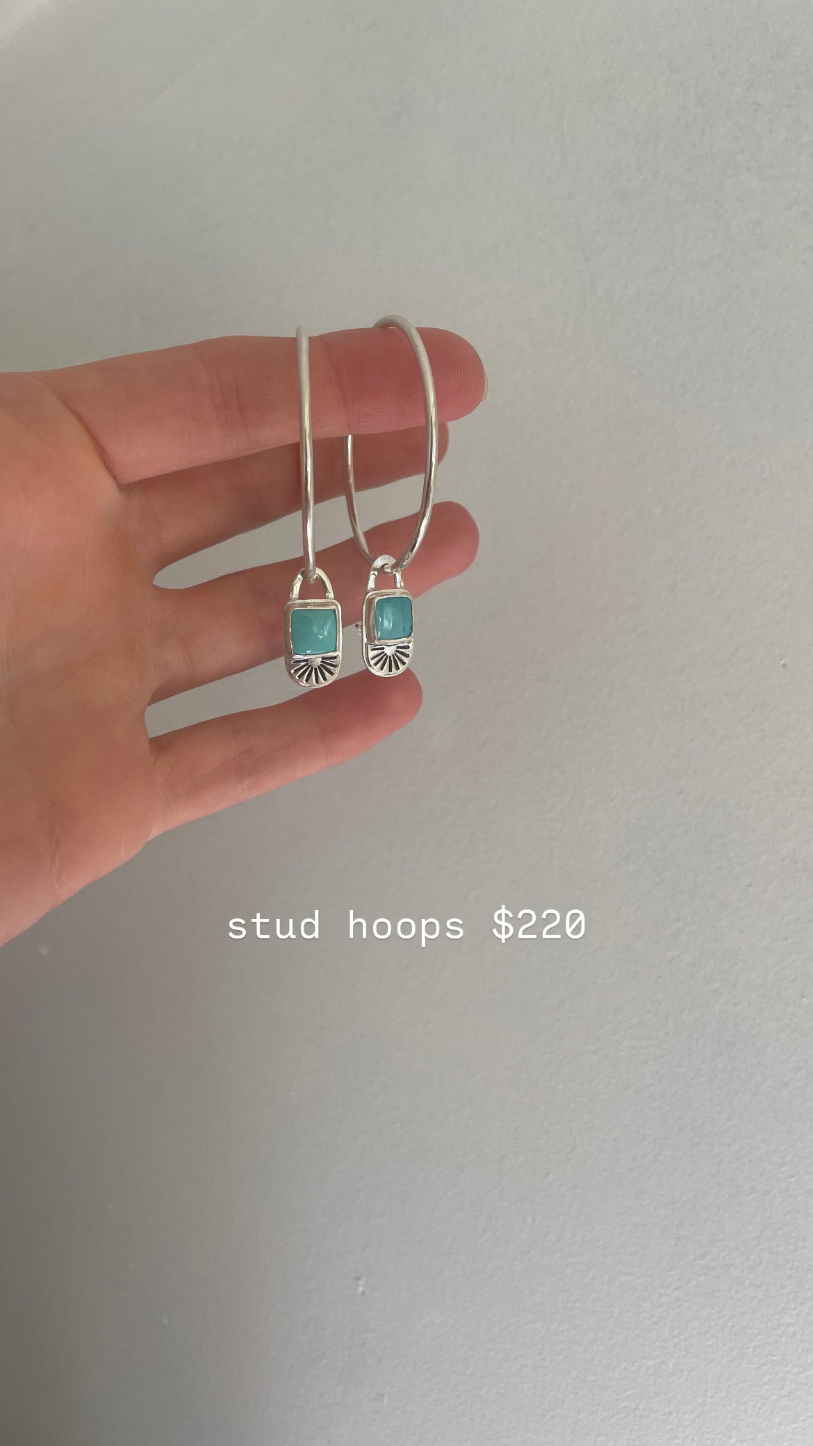 Sunset hoop studs