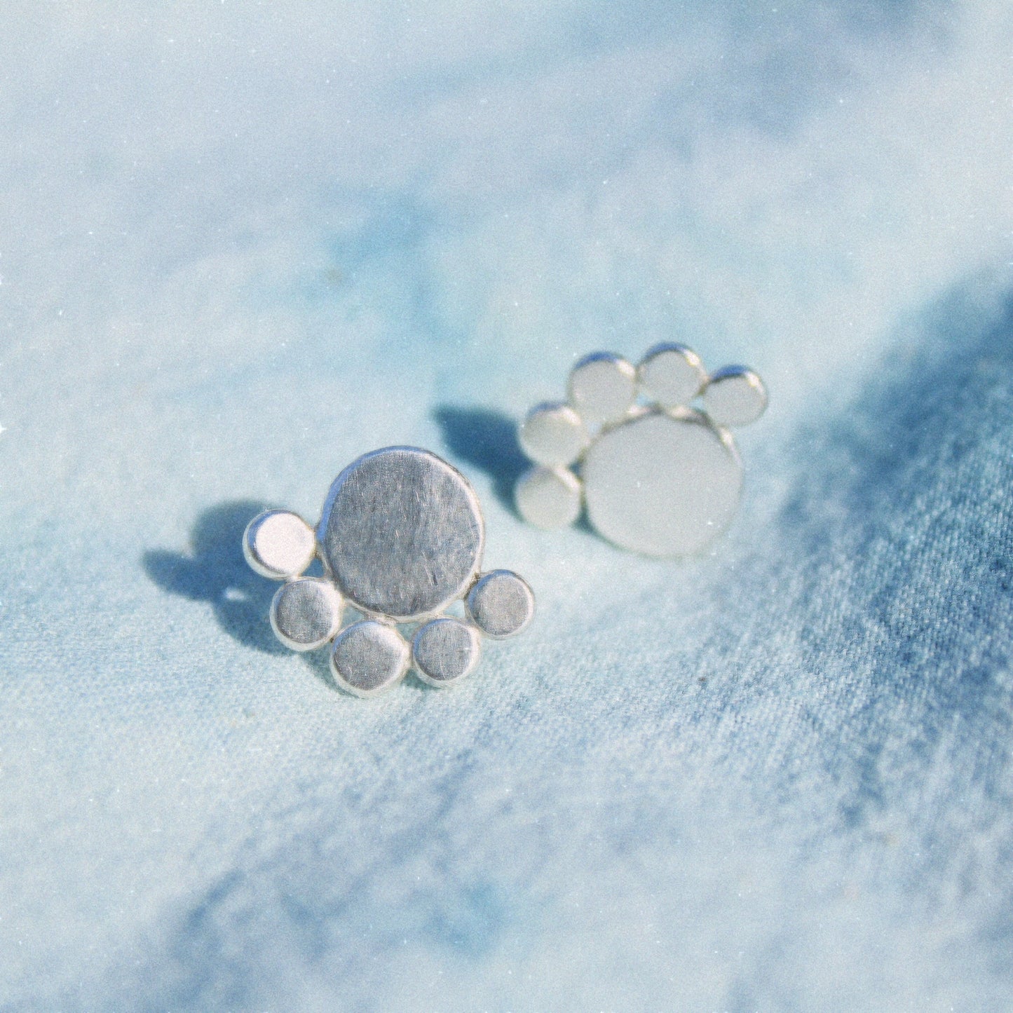 recycled silver detail studs