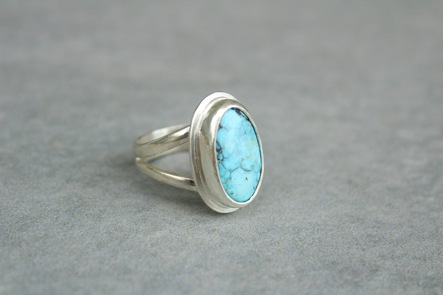 split band simple turquoise ring
