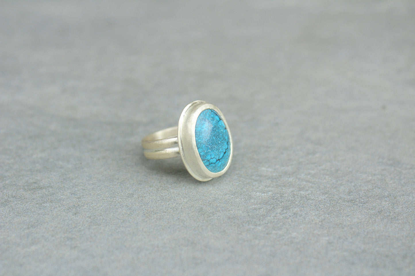 double band turquoise ring