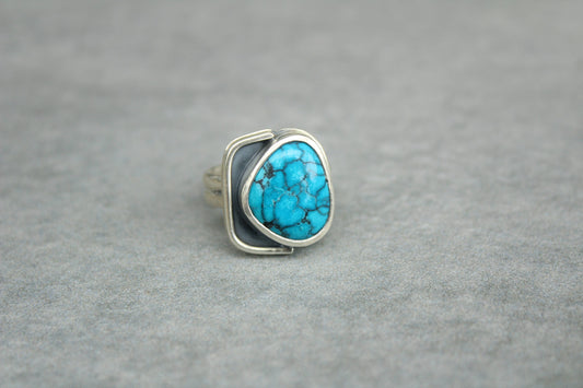 square turquoise ring