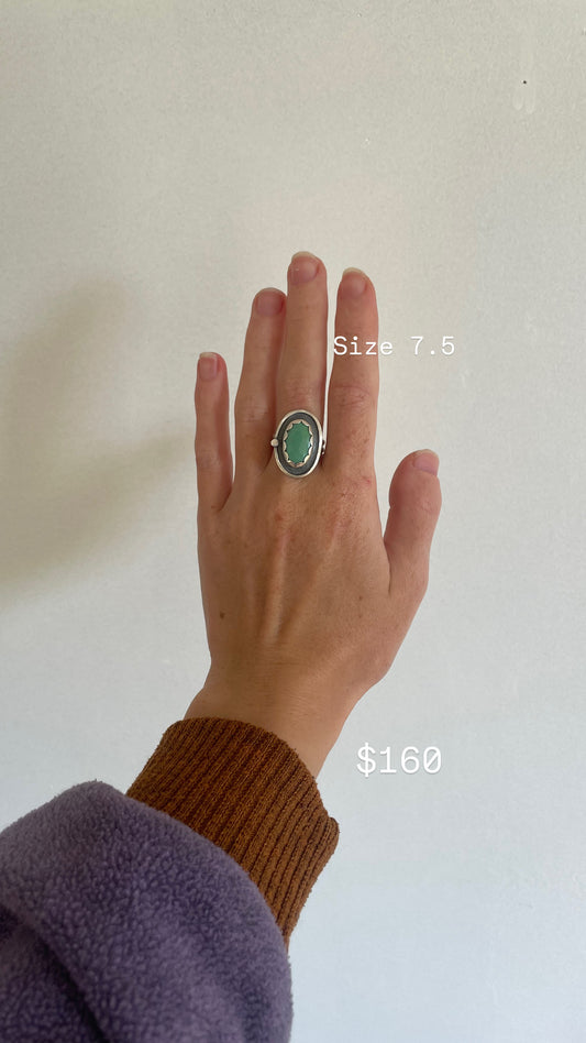 Scalloped orbit ring size 7.5