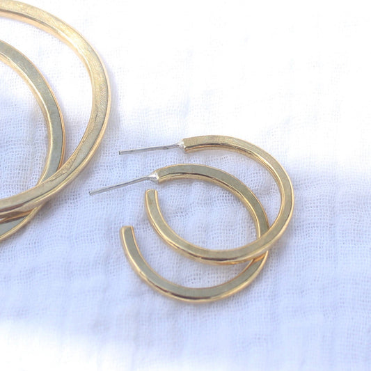 brass hoops small