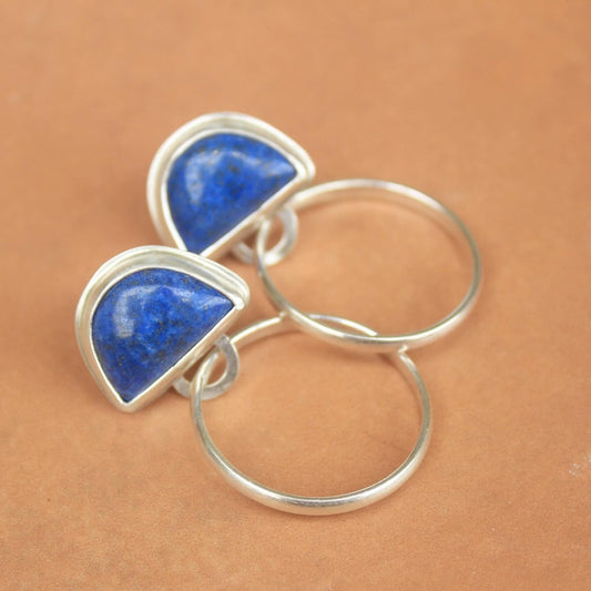 Lapis Mini Hoop Studs