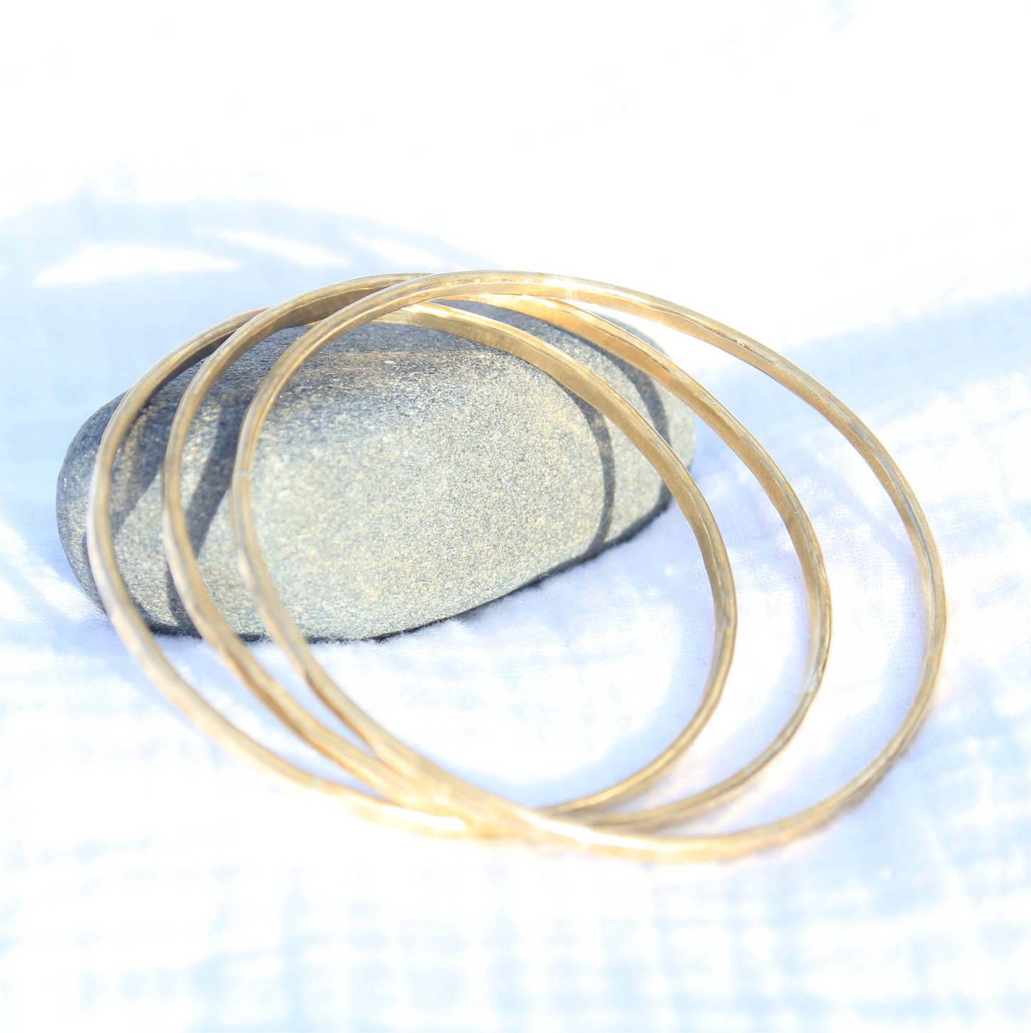 bangle set of 3 brass or silver