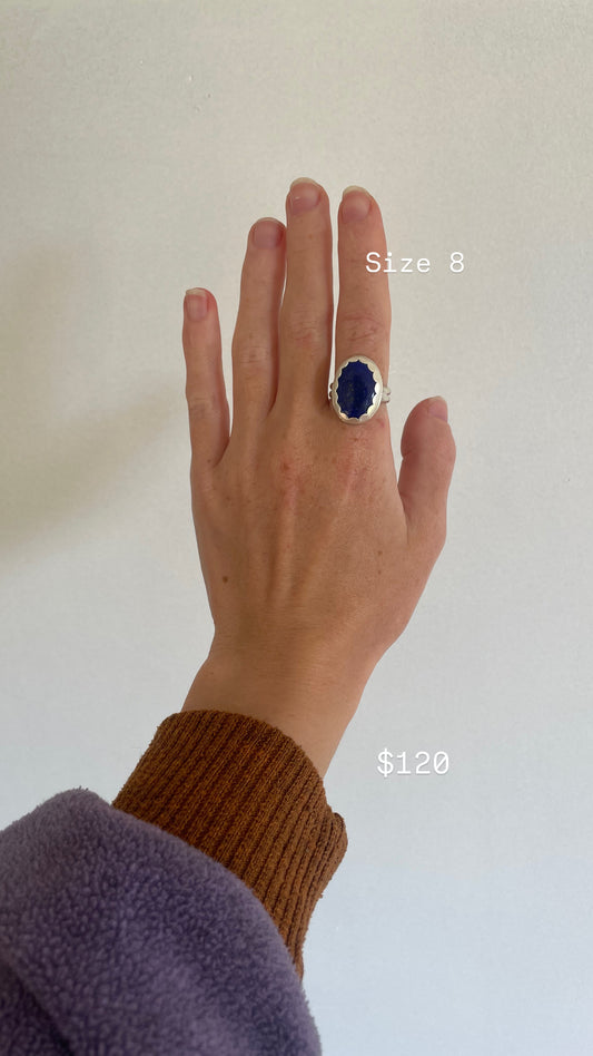 Lapis ring size 8