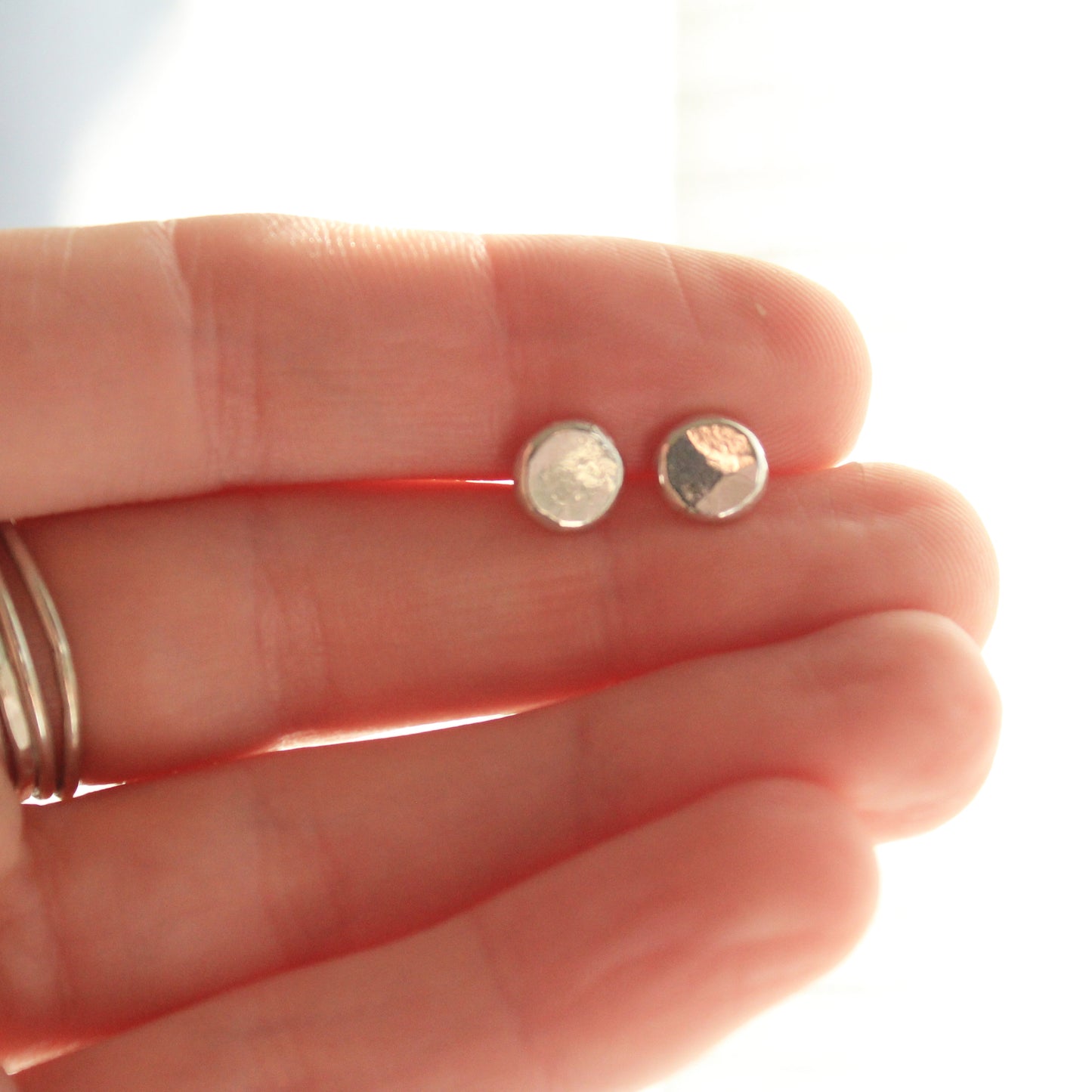 recycled silver studs