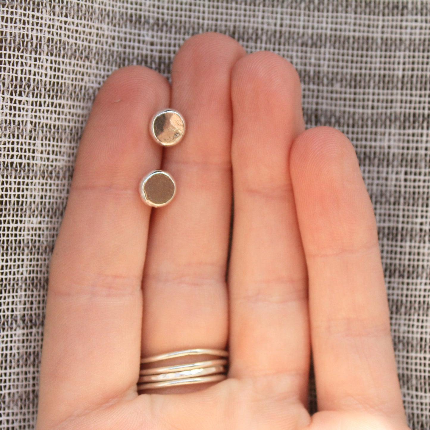 recycled silver studs